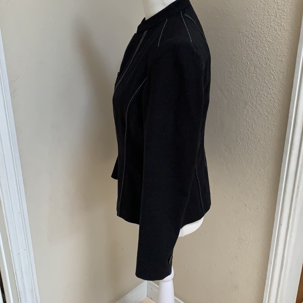 Lafayette 148 Black Zippered Blazer (Size 4P) - Picture 4 of 11
